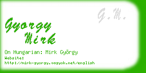 gyorgy mirk business card